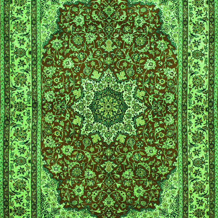 Medallion Green Traditional Rug, tr21grn