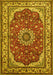 Medallion Yellow Traditional Rug, tr21yw