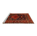 Sideview of Machine Washable Traditional Tomato Red Rug, wshtr220