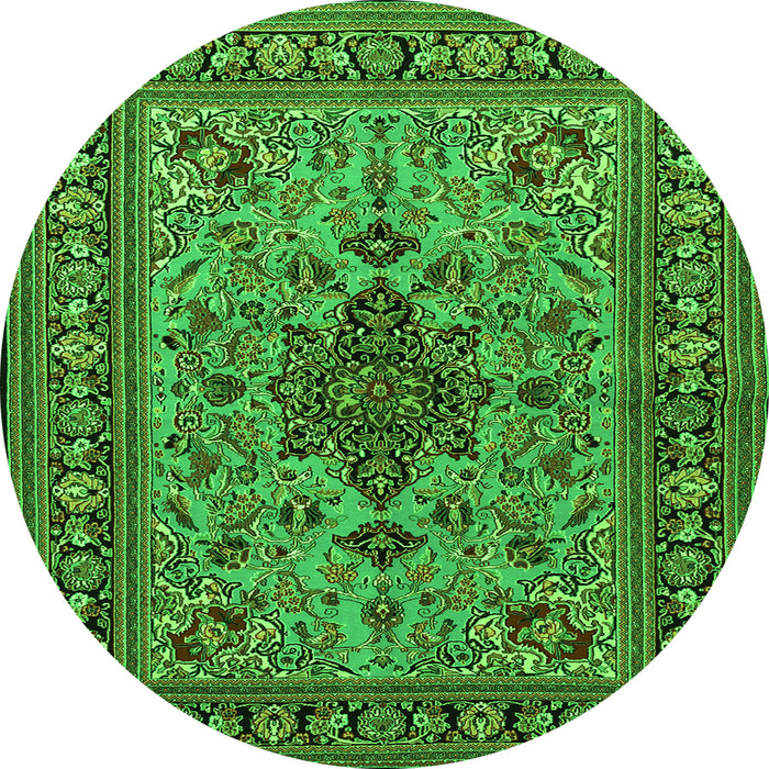 Square Animal Green Traditional Rug, tr2200grn