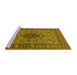 Sideview of Machine Washable Animal Yellow Traditional Rug, wshtr2200yw