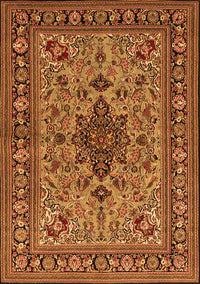 Animal Orange Traditional Rug, tr2200org