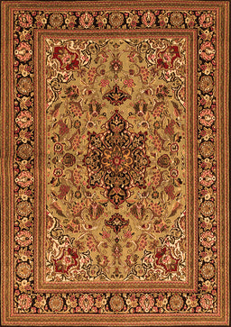 Animal Orange Traditional Rug, tr2200org
