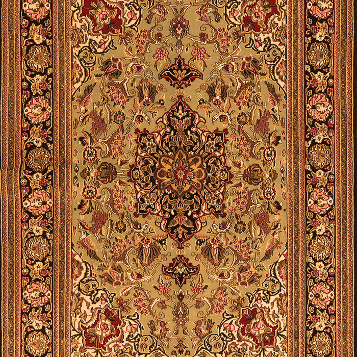Animal Orange Traditional Rug, tr2200org
