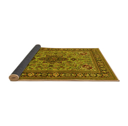 Sideview of Animal Yellow Traditional Rug, tr2200yw