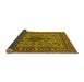 Sideview of Animal Yellow Traditional Rug, tr2200yw