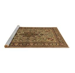 Sideview of Machine Washable Animal Brown Traditional Rug, wshtr2200brn