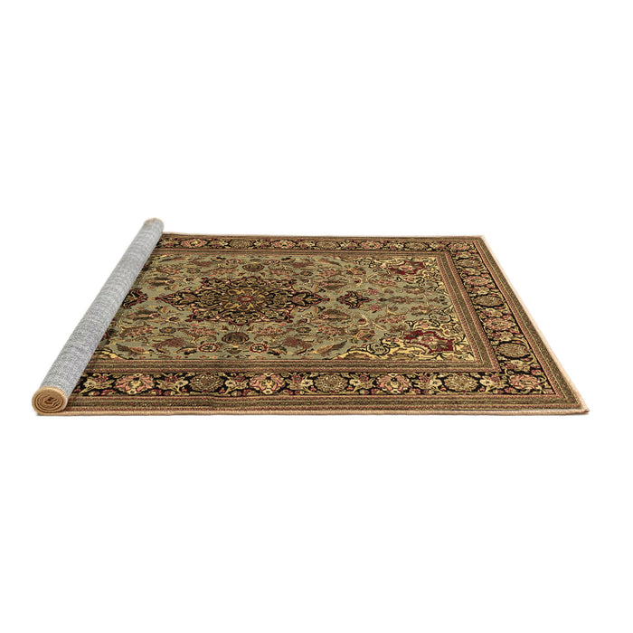 Sideview of Machine Washable Animal Brown Traditional Rug, wshtr2200brn