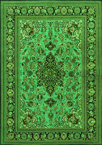 Animal Green Traditional Rug, tr2200grn