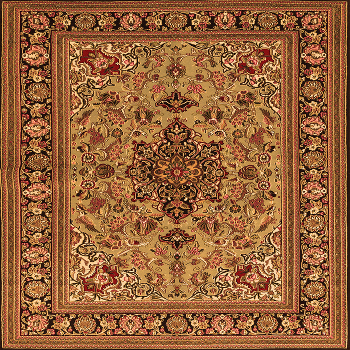 Serging Thickness of Animal Orange Traditional Rug, tr2200org