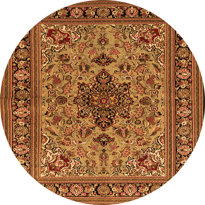 Square Animal Orange Traditional Rug, tr2200org