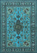 Machine Washable Animal Light Blue Traditional Rug, wshtr2200lblu