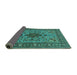 Sideview of Animal Turquoise Traditional Rug, tr2200turq