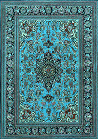 Animal Light Blue Traditional Rug, tr2200lblu