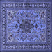 Square Animal Blue Traditional Rug, tr2200blu