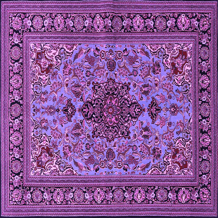 Square Machine Washable Animal Purple Traditional Area Rugs, wshtr2200pur