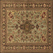 Square Machine Washable Animal Brown Traditional Rug, wshtr2200brn