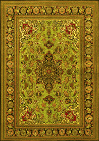 Animal Yellow Traditional Rug, tr2200yw