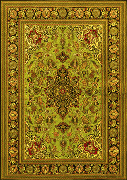 Animal Yellow Traditional Rug, tr2200yw