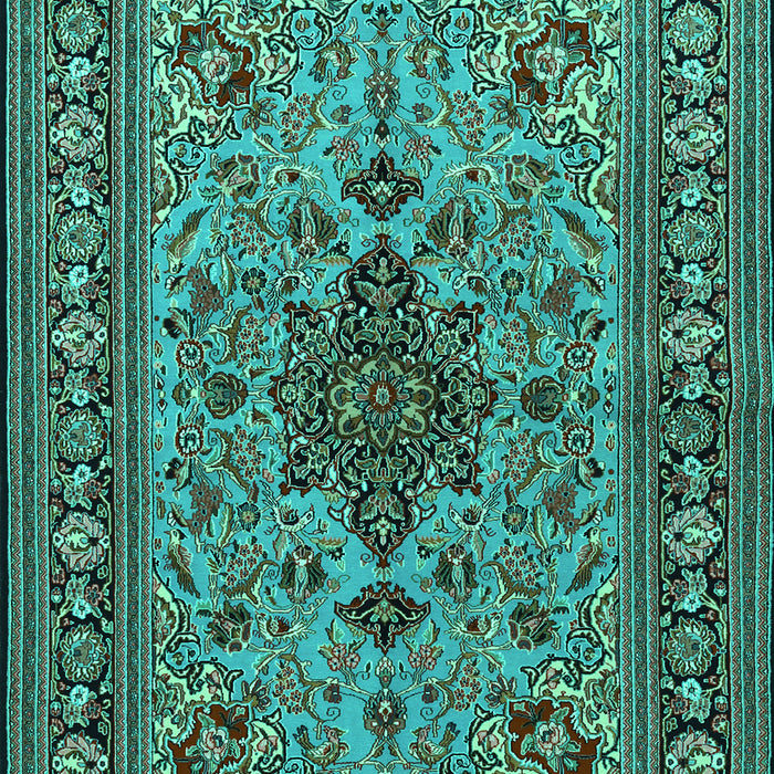 Animal Turquoise Traditional Rug, tr2200turq