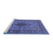 Sideview of Machine Washable Animal Blue Traditional Rug, wshtr2200blu