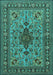Machine Washable Animal Turquoise Traditional Area Rugs, wshtr2200turq