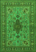 Serging Thickness of Machine Washable Animal Green Traditional Area Rugs, wshtr2200grn