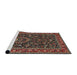 Sideview of Machine Washable Traditional Dark Almond Brown Rug, wshtr2201