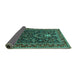 Sideview of Persian Turquoise Traditional Rug, tr2201turq