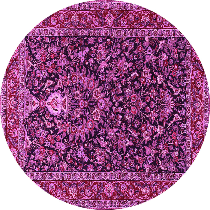 Round Persian Pink Traditional Rug, tr2201pnk
