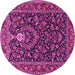 Round Persian Pink Traditional Rug, tr2201pnk