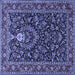 Square Persian Blue Traditional Rug, tr2201blu