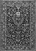 Serging Thickness of Machine Washable Persian Gray Traditional Rug, wshtr2201gry