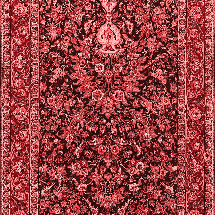 Machine Washable Persian Red Traditional Rug, wshtr2201red