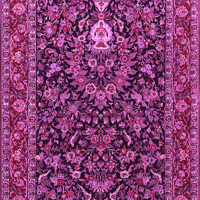 Machine Washable Persian Pink Traditional Rug, wshtr2201pnk