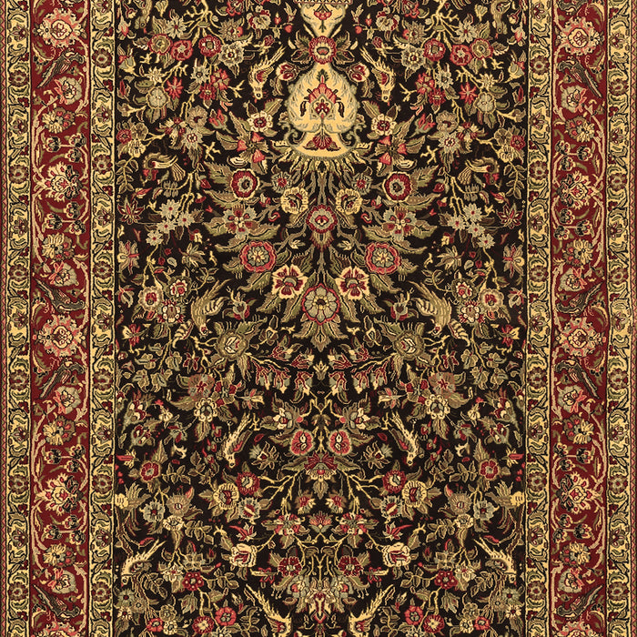 Machine Washable Persian Brown Traditional Rug, wshtr2201brn