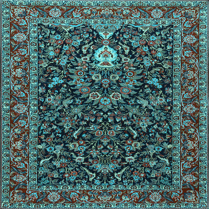 Square Persian Light Blue Traditional Rug, tr2201lblu