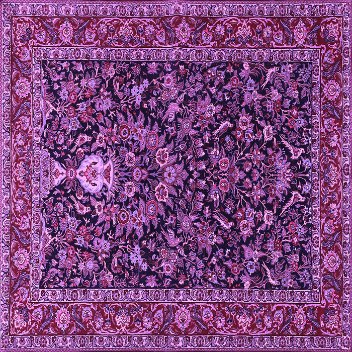 Square Persian Purple Traditional Rug, tr2201pur