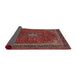 Sideview of Traditional Dark Almond Brown Medallion Rug, tr2202