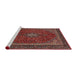 Sideview of Machine Washable Traditional Dark Almond Brown Rug, wshtr2202