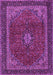 Machine Washable Medallion Purple Traditional Area Rugs, wshtr2202pur