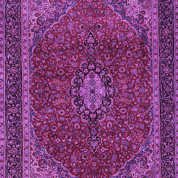 Machine Washable Medallion Purple Traditional Area Rugs, wshtr2202pur