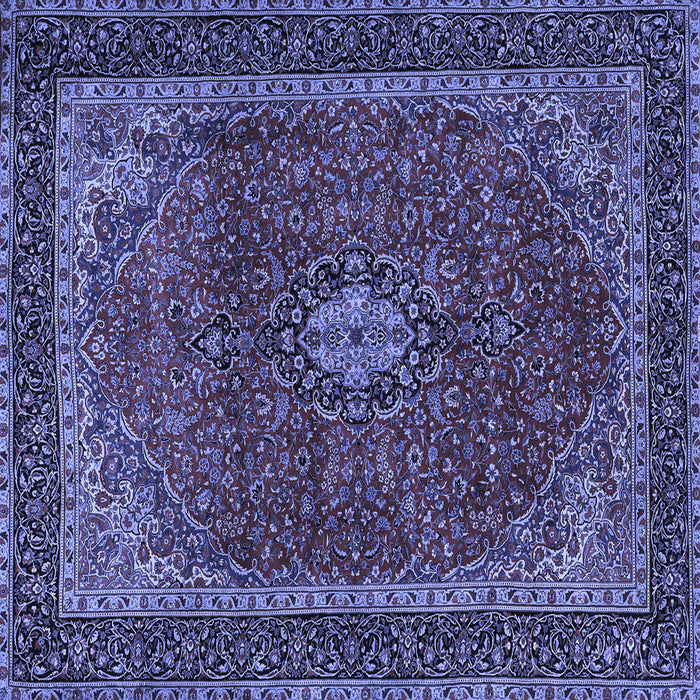 Square Medallion Blue Traditional Rug, tr2202blu
