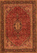 Medallion Orange Traditional Rug, tr2202org