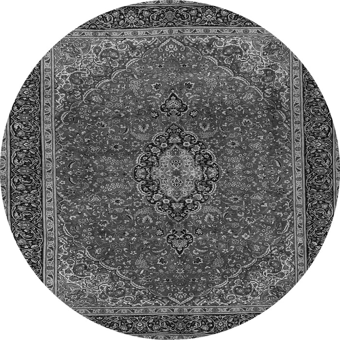 Square Medallion Gray Traditional Rug, tr2202gry