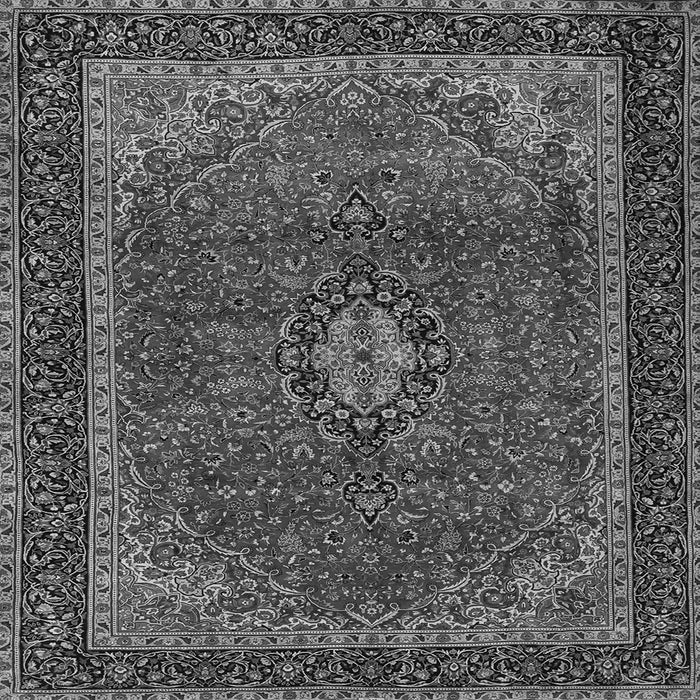 Serging Thickness of Medallion Gray Traditional Rug, tr2202gry