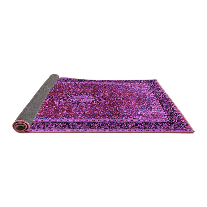 Sideview of Medallion Purple Traditional Rug, tr2202pur