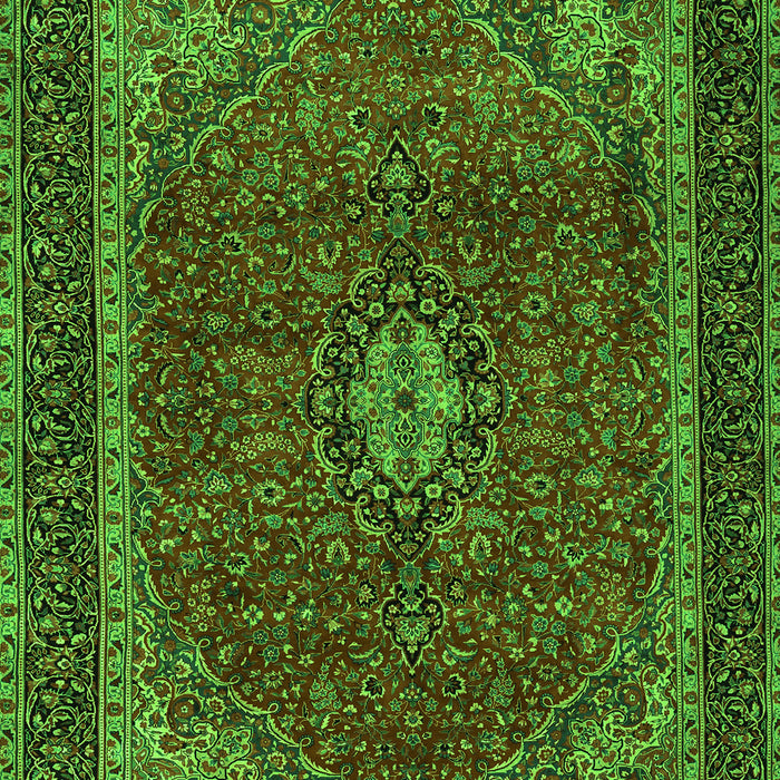 Medallion Green Traditional Rug, tr2202grn
