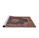 Sideview of Machine Washable Traditional Camel Brown Rug, wshtr2203