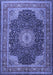 Medallion Blue Traditional Rug, tr2203blu